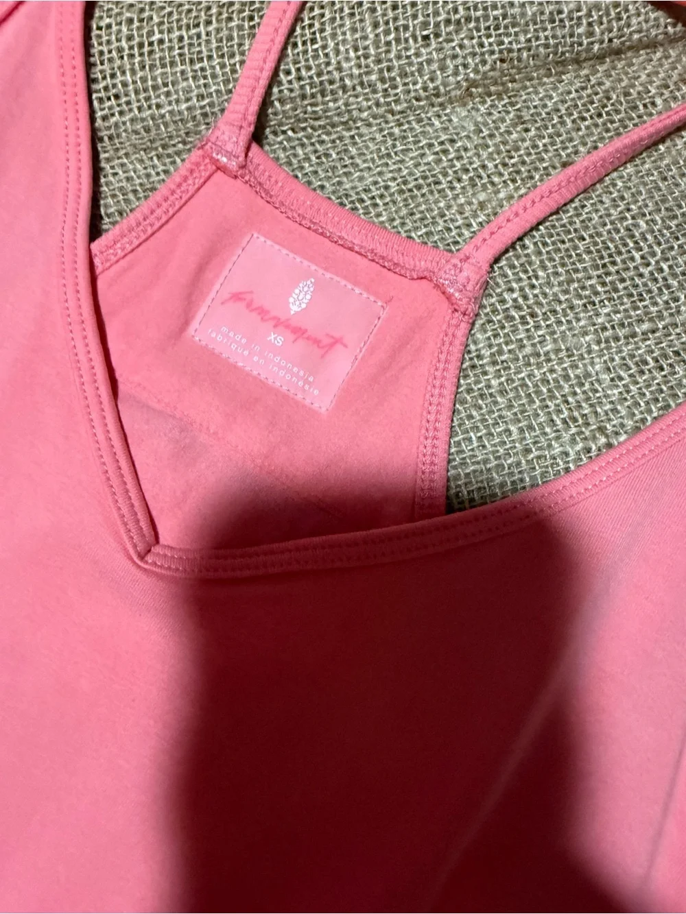 Free People Coral Pink Loose-Fit Onesie Jumpsuit